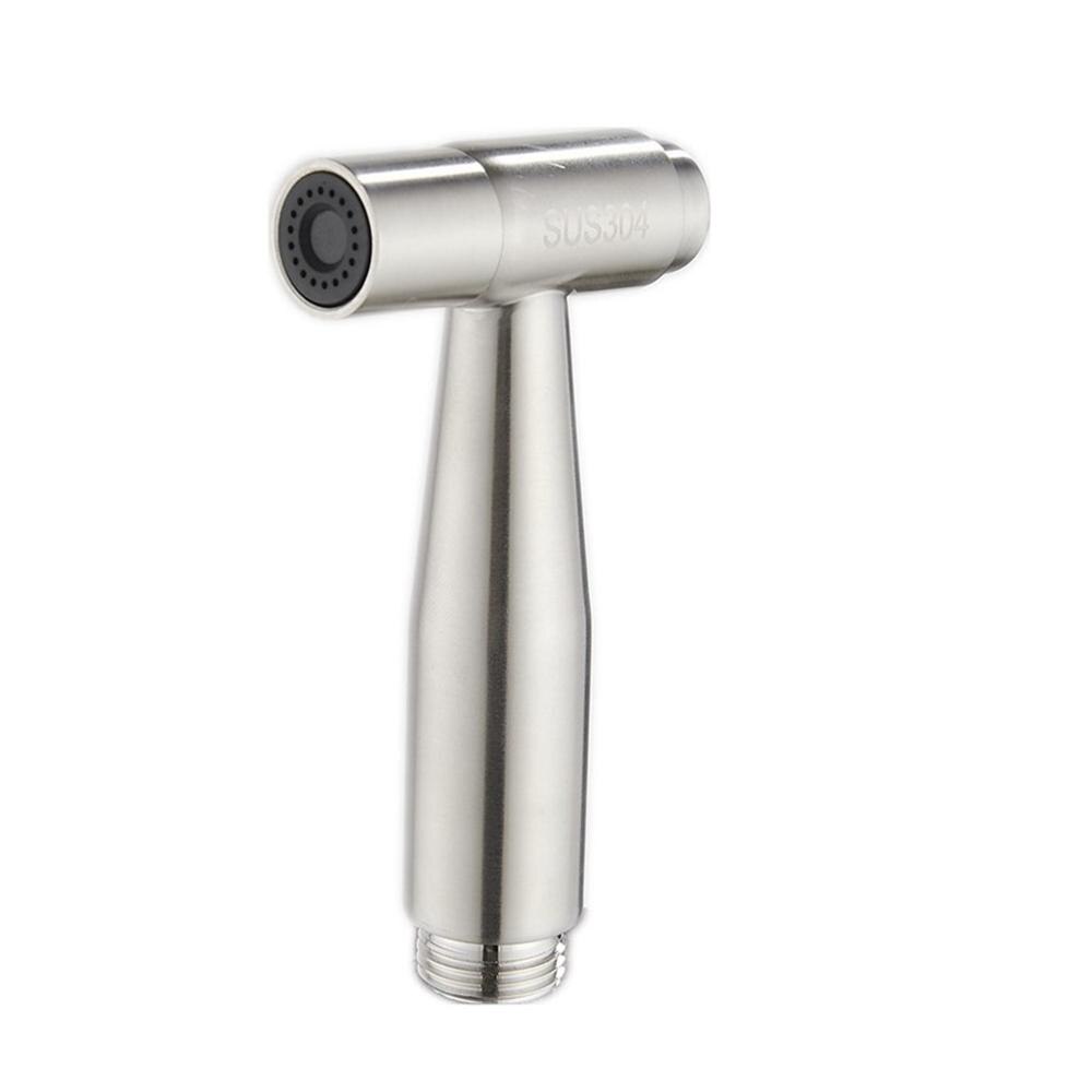 Bretoes Roestvrij stalen bidethanddouche, toiletsproeier, bidet-sproeier, voor intieme hygiëne en toiletbekken, verstuiver (complete set) chroom