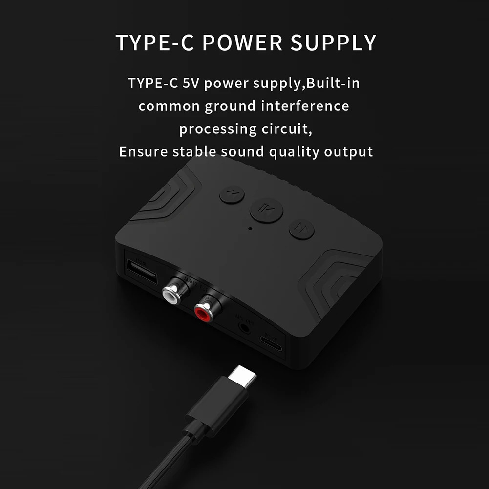 Sem fio bluetooth 5.3 receptor de áudio carro nfc estéreo aux 3.5mm jack rca adaptador de áudio bluetooth óptico u disco leitor música