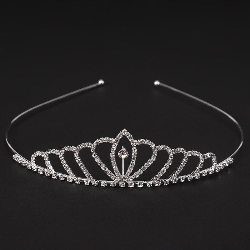 AINAMEISI Crystal Princess Crown Girls Tiaras Hair Accessories Rhinestone Bridal Headband Women Wedding Hair Jewelry: 5
