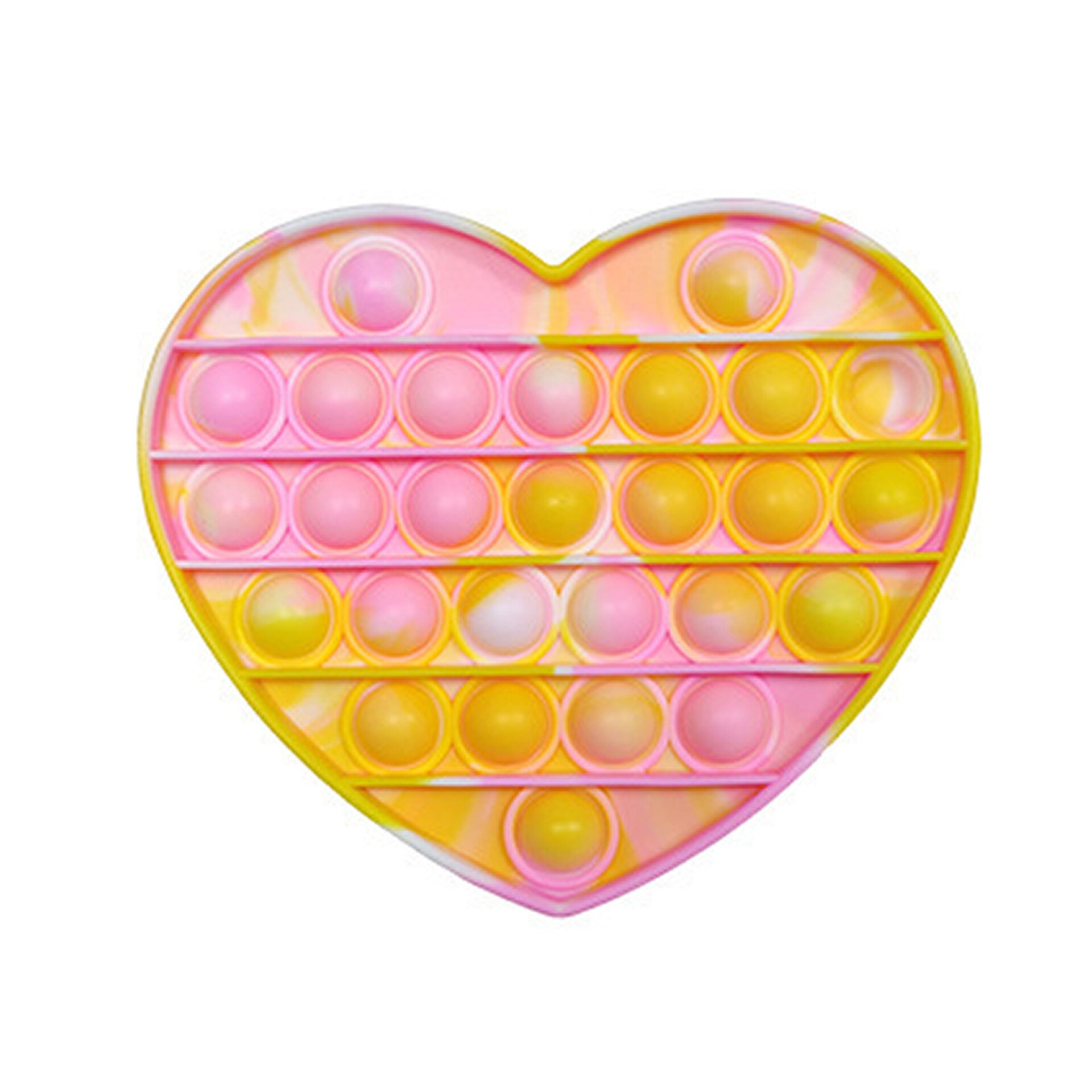 Rainbow Push Bubble Pops Fidget Sensory Toy for Autisim Special Needs Anti-stress Game Stress Relief Squishy Pops It Fidget Toys: Heare-A