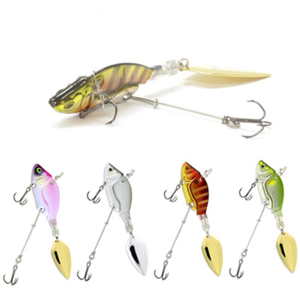 1PC 44mm/13.6g Metal Mini VIB łyżka Spin cekiny przynęta Tackle Pin twarda przynęta Crankbait wibracje Spinner tonący przynęty