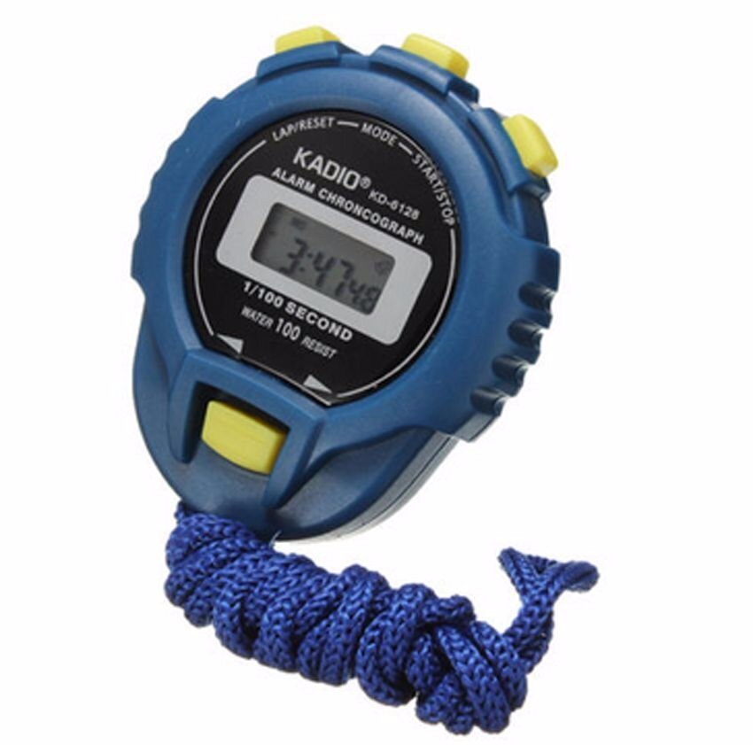 Lcd Chronograaf Digital Timer Stopwatch Sport Teller Kilometerteller Horloge Alarm #12