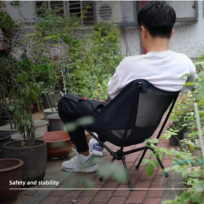 Silla plegable portátil ultraligera, con bolsa de transporte, soporte de aluminio, para acampar al aire libre