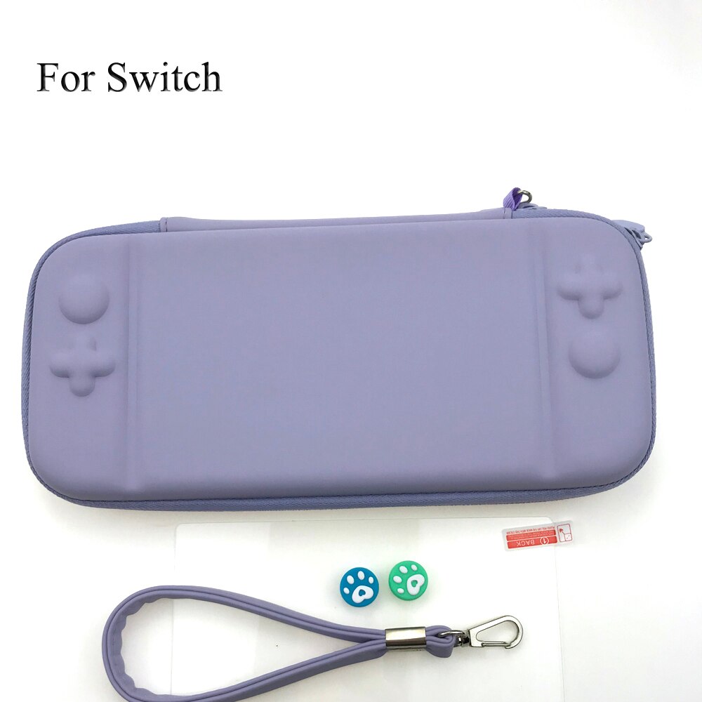 Bæretaske opbevaringspose til nintendos switch bærbar rejsetaske til nintendo switch spil tilbehør: Lilla