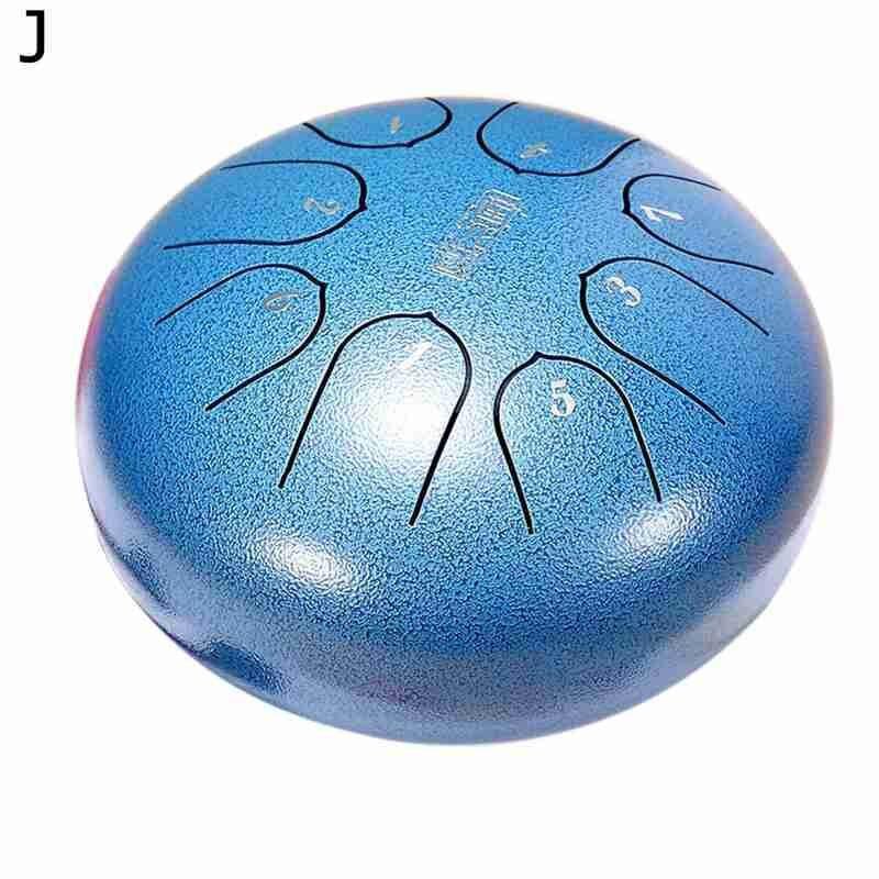 6 Inch Relaxing Music Drum Steel Tongue Drum Instrument Percussion Instrument Accessories Hand Pan Relaxing Music Drum: J