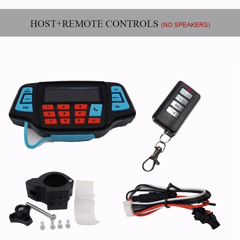 Motorcycle skull loudspeaker With Bluetooth MP3 waterproof Subwoofer Mobile phone call vehicle Electric vehicle Anti theft Color: 11