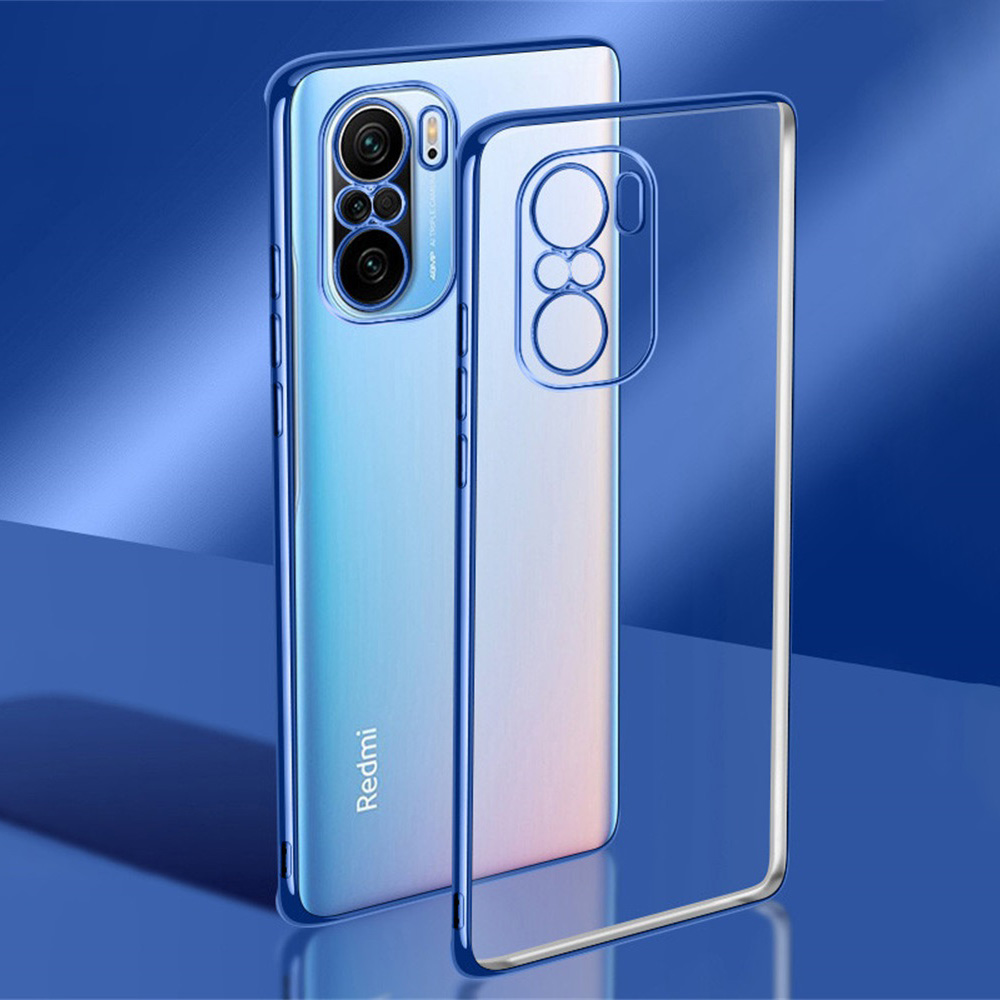 2021 custodia per telefono di lusso per Xiaomi Redmi Note 10 5G Clear Soft TPU Camera Protection Note10Pro Fashion Back Cover Fundas: Redmi Note 10 Pro 5G / Blue