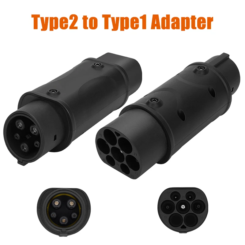 Electric Vehicle Charging Connector Type 2 to Type 1 J1772 EV Adapter Type 2 to GBT EVSE Charger Type1 to GBT EV Adaptor: Gold