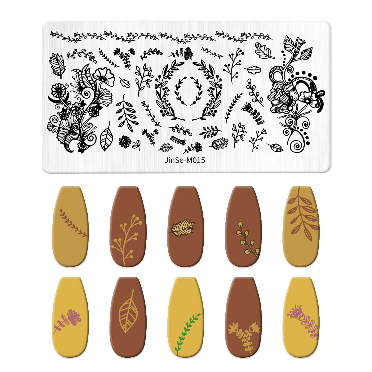 Blätter Blume Streifen Gänseblümchen Stempelplatten Lotus Rose Nagelstempel Vorlagen Aprikosen Blumendruck Schablonen Vorlagen
