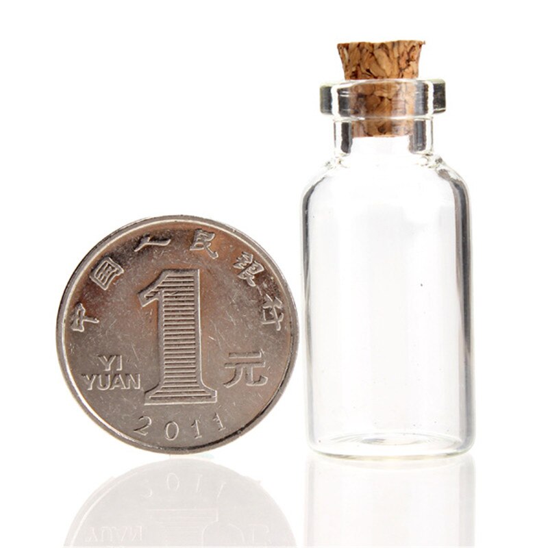 KiWarm 10 stks 5 ml 18x40mm Kleine Tiny Transparant Glass Wishing Fles Ambachten Clear Voor Bruiloft Decoratie