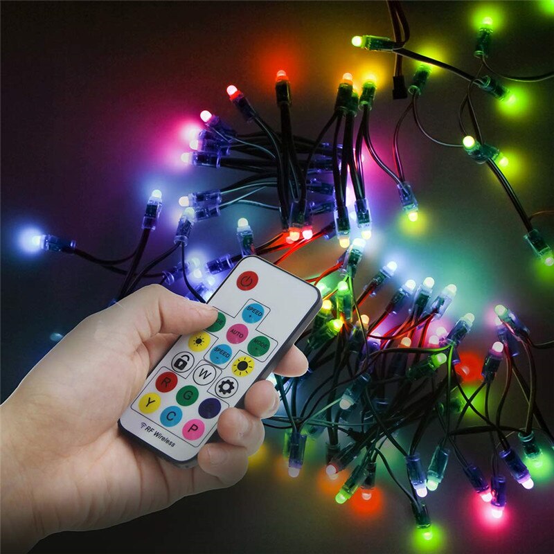 17Key Rgb Controller Dc 5V 12V SP103E Rgb Draadloze Afstandsbediening Mini Rf Led Controller WS2812 WS2811 Kleur Voor led Light Strip