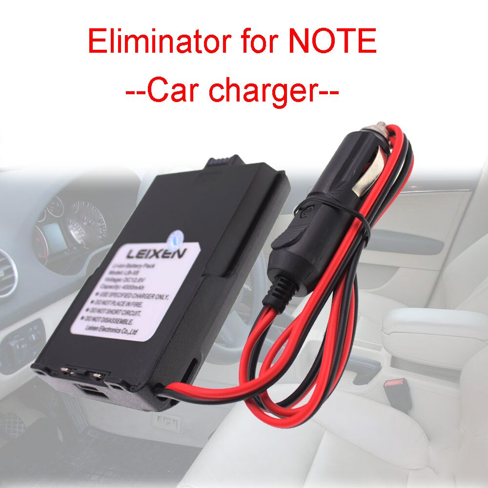 LEIXEN NOTE Eliminador de batería para Leixen Note 25W portátil Radio walkie talkie fuente de alimentación 12V cargador de coche