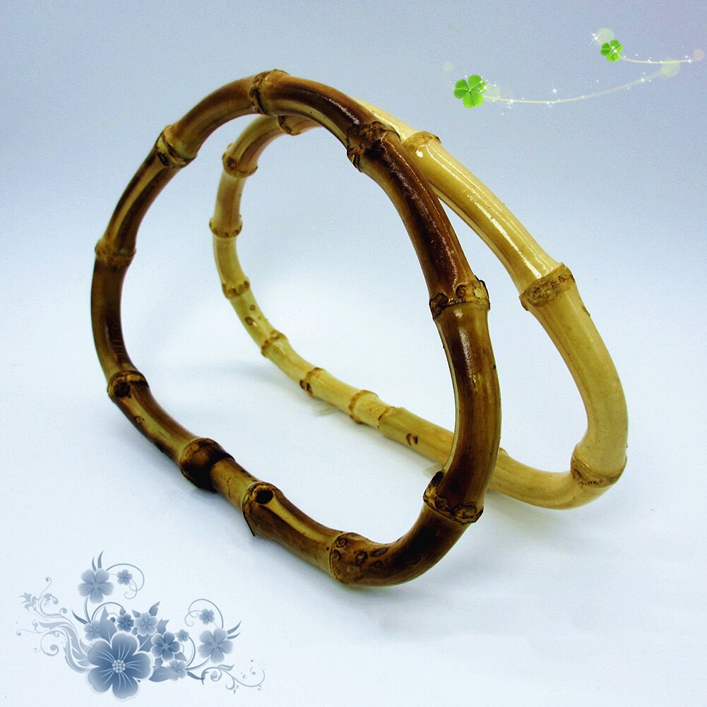 Bamboo Circle Handcrafted Handle Bag Handle Bag Accessory Bamboo Root Handle Circle Handle Environmental Purse Frame For Bag