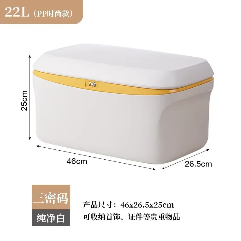 Household Valuables Storage Box, Privacy Documents Safe, Car Password Lock Box, Secure Portable Organizer: Orange