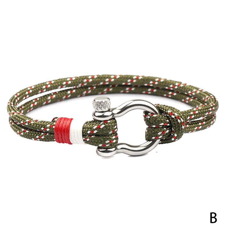 Bracelet enroulé en corde pour hommes et femmes, 1 pièce, nautique Marine, survie, d'amitié pour garçons
