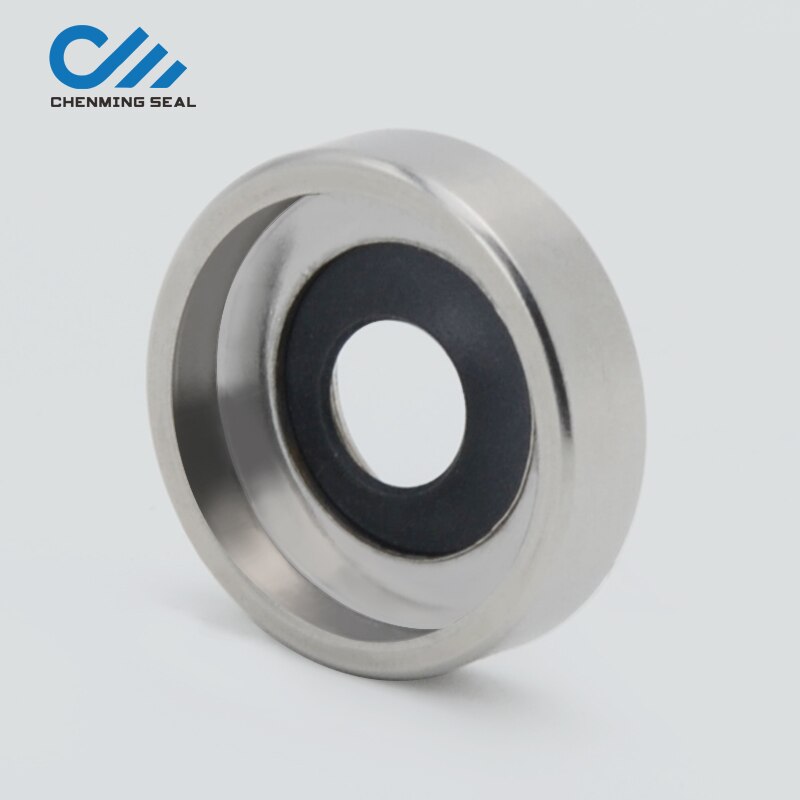 Ceimin 10*25*7/10*25*8 mm Single Lip PTFE Lip Stainless Steel Oil Seal Rotary Shaft Seal for Compressors Vacuum Pumps