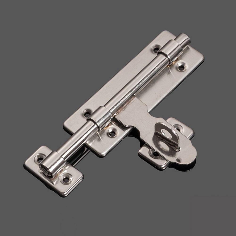 1PC Brushed Stainless Steel Slide Bolt Lock Gate Latch For Gates Fences Garage Shed Doors For Closing Mechanism Hardware