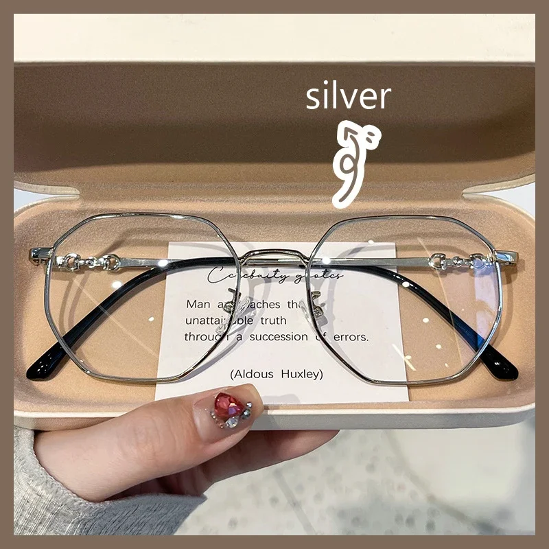 Lunettes de myopie Anti-lumière bleue de luxe pour femmes, tendance, moins dioptrie, lunettes de vue de près, lunettes de Prescription: Black / +100