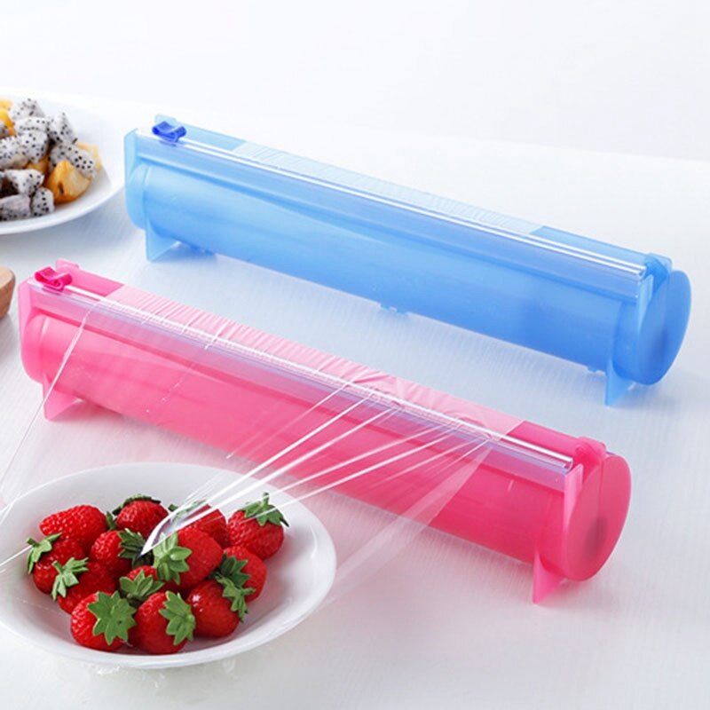 Film Plastique Distributeur De Papier D'aluminium Boîte De Support Pour Couper Le Film Alimentaire Film Alimentaire Cutter Cuisine Film Organisateur