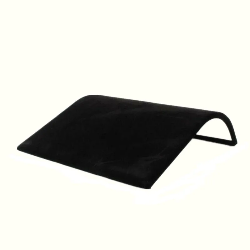 Hoge, gebogen fluwelen kettingstandaard, sieradenstandaard, sieradendisplay, sieradenhouder, opbergstandaard voor kettingen en sieraden.: Zwart
