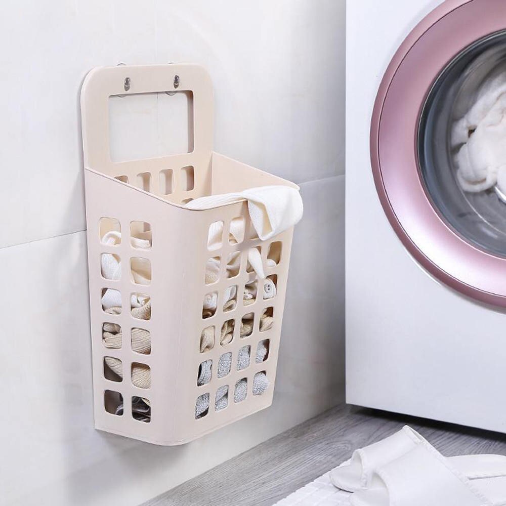 1pc grotere aan de muur bevestigde wasmanden, huishoudelijke containers, grote wasmand, opberghouder, wasorganizer