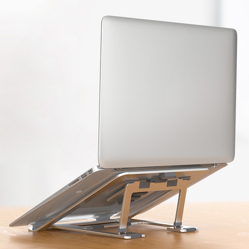 Notebookständer aus aluminiumlegierung, tragbarer magnetischer, faltbarer laptopständerhalter für macbook pro, verstellbare computer-kühlhalterung