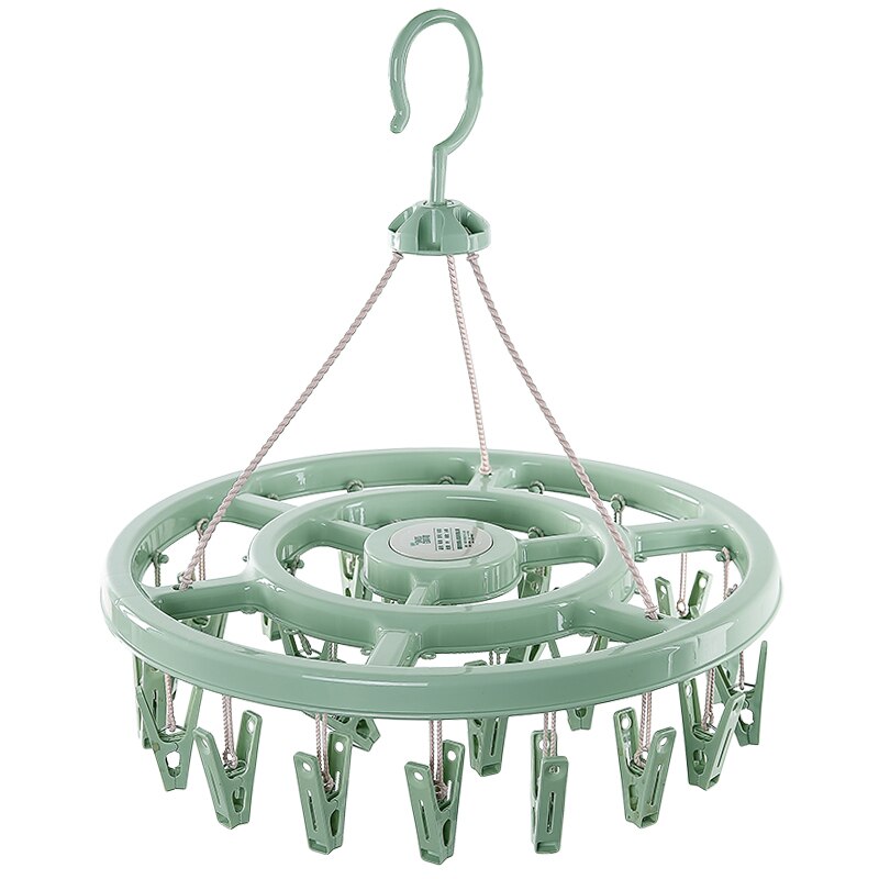 Multi-clips en plastique Portable salles de bains en tissu cintre avec Clips détachables pince à linge cintres chaussettes sous-vêtements séchage