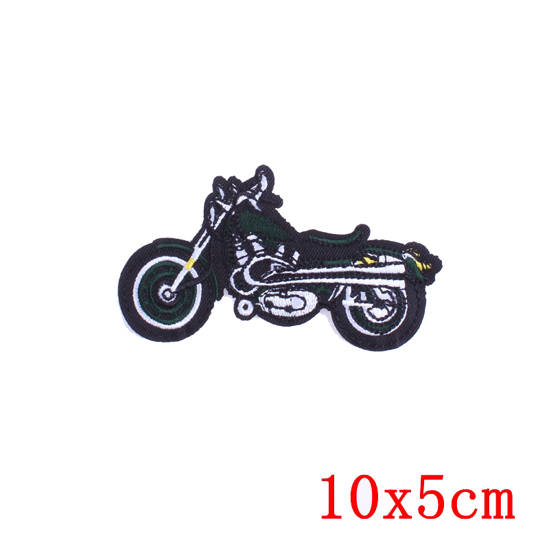 Naszywki motocyklowe kolorowe haftowane naszywki do prasowania na ubrania punkowe, męskie, do szycia kurtki motocyklowej diy: Laser jasny