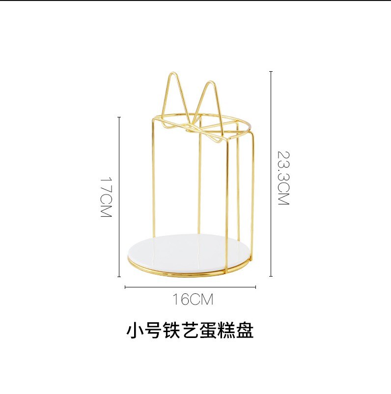 Three-tier Dessert Cake Tray Ceramic Dinner Plate Household Bread Dish Tableware Breakfast Platter Restaurant Hotel Dishes: B