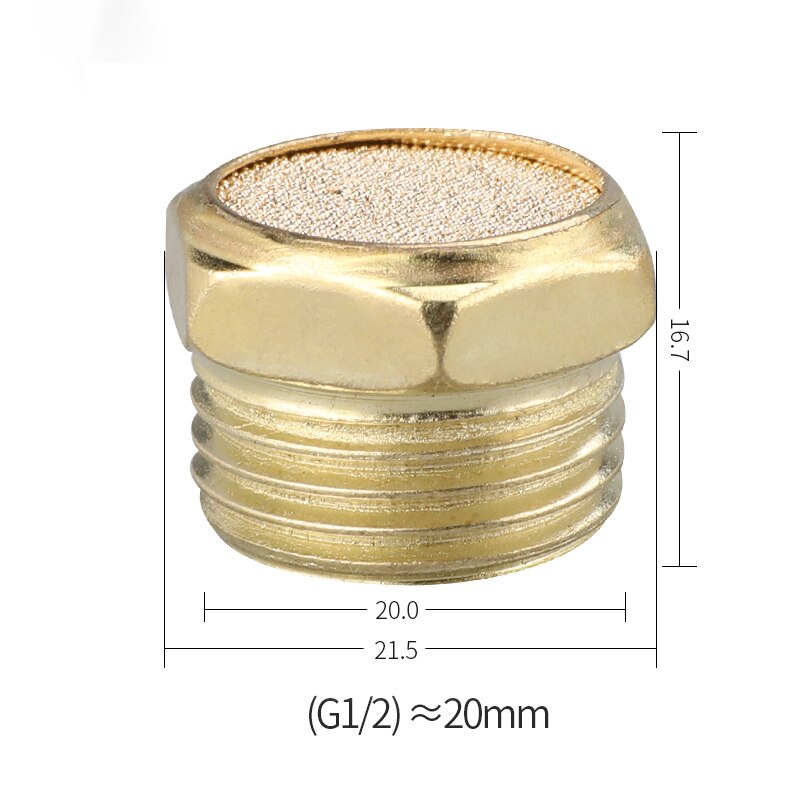 Pneumaattinen messinki pakoputken äänenvaimennin bsl  m5 1/8 " 1/4 " 3/8 " 1/2 " äänenvaimentimet asennus melun suodatin vaimennusliitin kupari: A -4