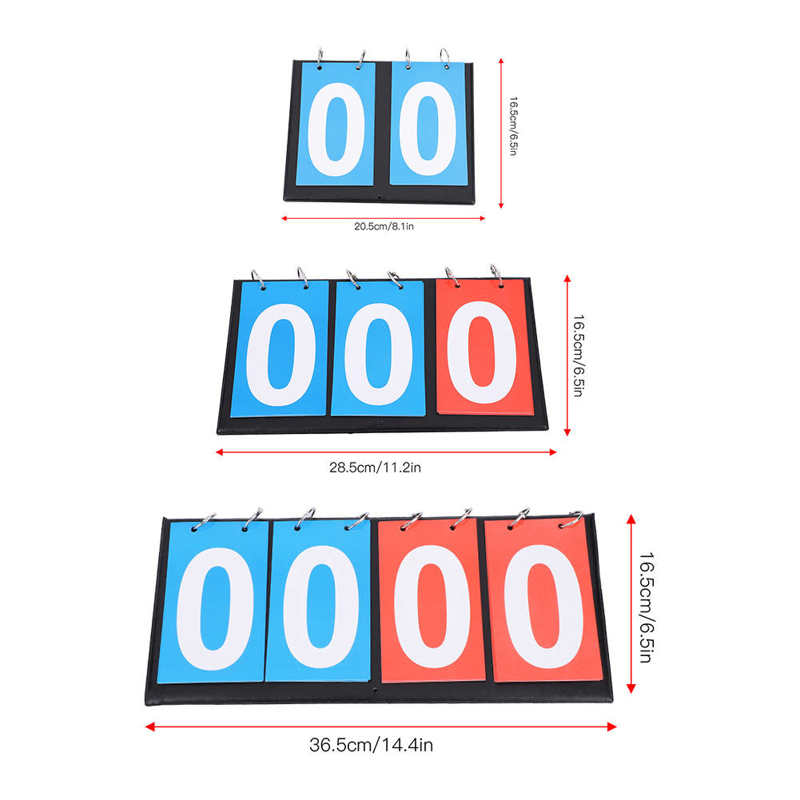 2/3/4 Digit Draagbare Flip Sport Scorebord Score Teller Voor Tafeltennis Basketbal