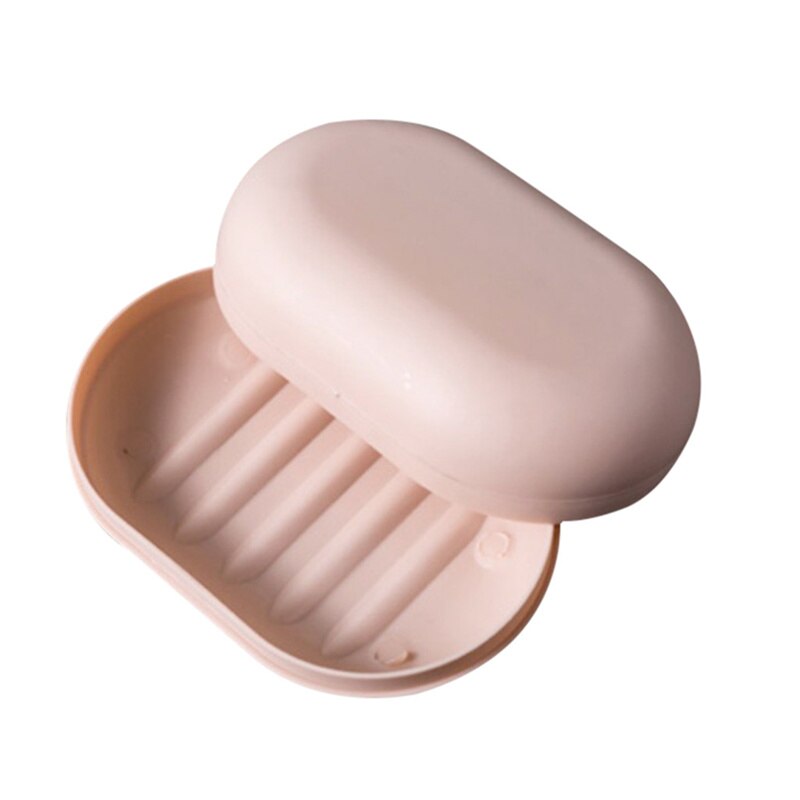 Plastique salle de bain douche savon boîte plateau plat rangement support plaque maison voyage: Pink