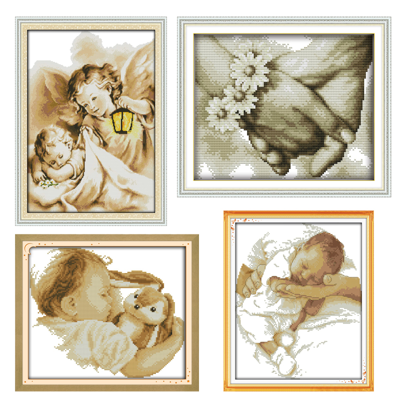 Handwerken DIY 14CT 11CT DMC kruissteek Sets Voor borduurpakketten Portret Telpatronen-Stikken Home Decoratie