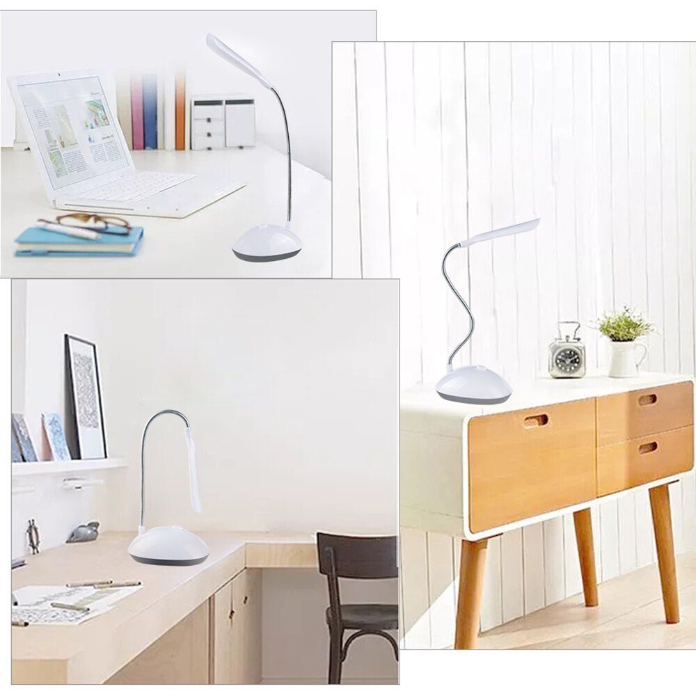 LED-bureaulamp Oogbescherming Leeslamp AAA-lamp op batterijen Opvouwbaar creatief nachtlampje voor lezen, studeren, slaapkamer