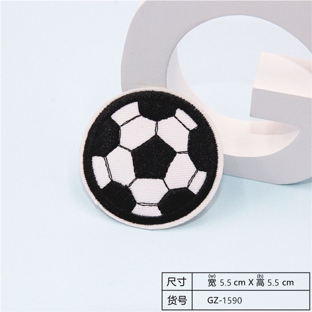 Parches bordados de fútbol, baloncesto y Rugby para mujeres y niñas, parche de planchado para ropa, aplique de pegatina, accesorio DIY B189