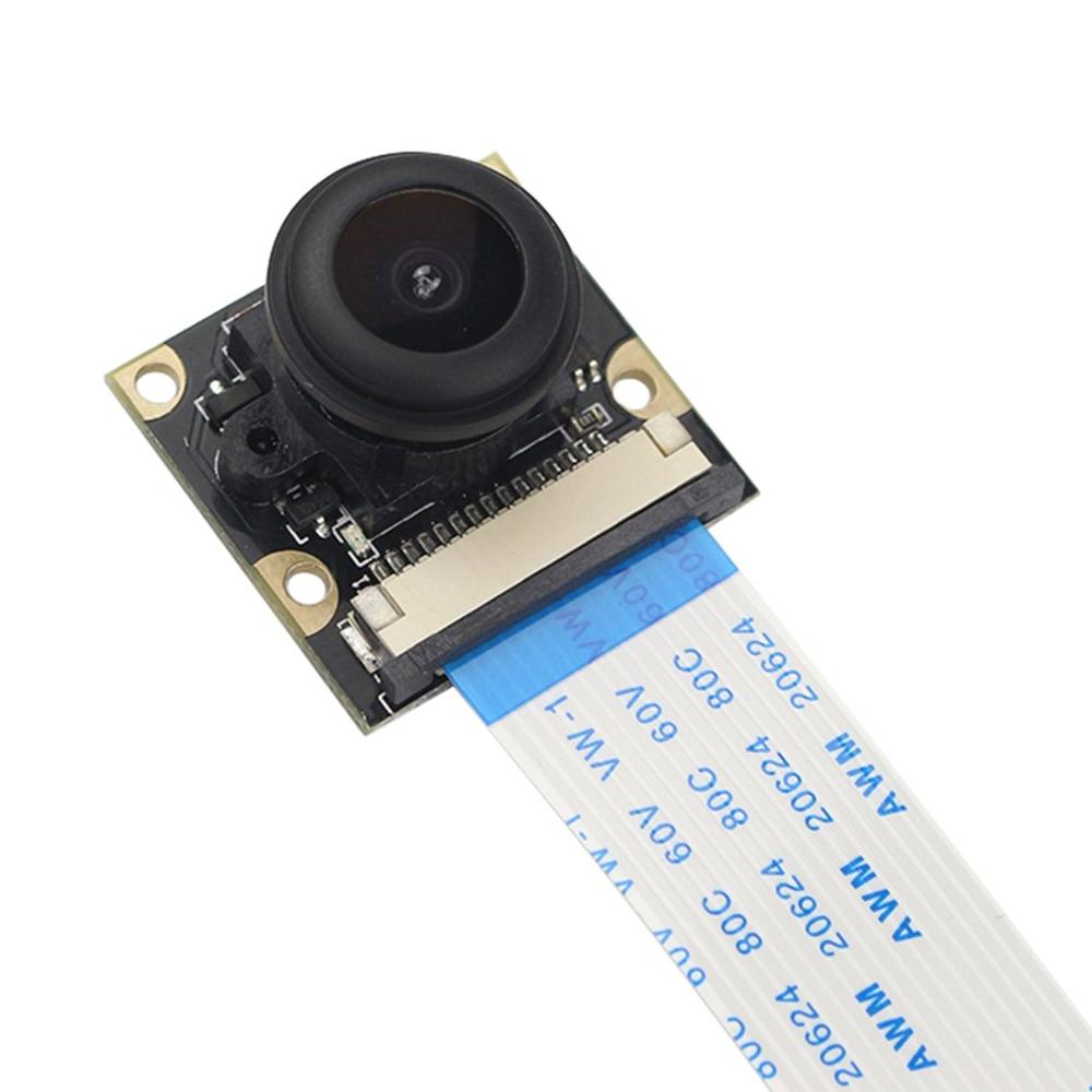 For Raspberry Pi 4 Model B/3B+/3B/2B 5 megapixel fisheye wide-angle night vision camera + light sensor 130 degrees