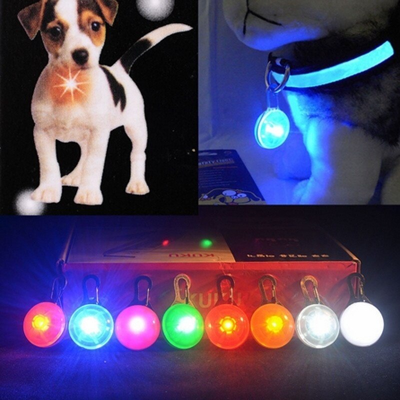 Nuit sécurité lampe de poche LED animal de compagnie pendentif lumineux lueur dans le noir lumineux animaux fournitures accessoires chat chien collier conduit des lumières