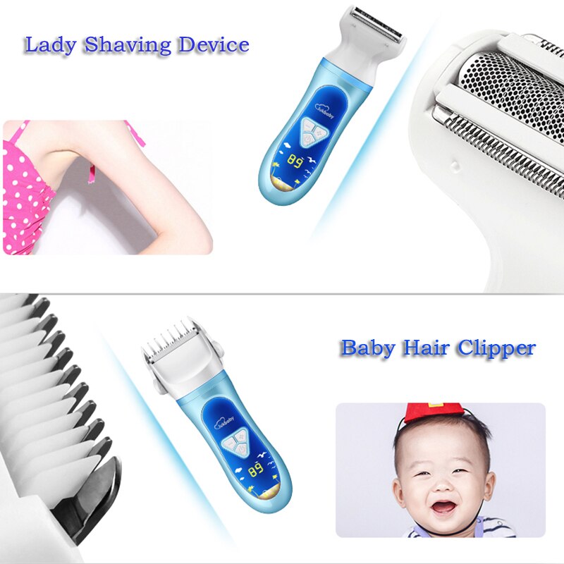 LUKBABY 4 IN 1 Multifunction Baby Hair Clipper Men Waterproof Hair Trimmer Women Body Hair Removal YD-0830