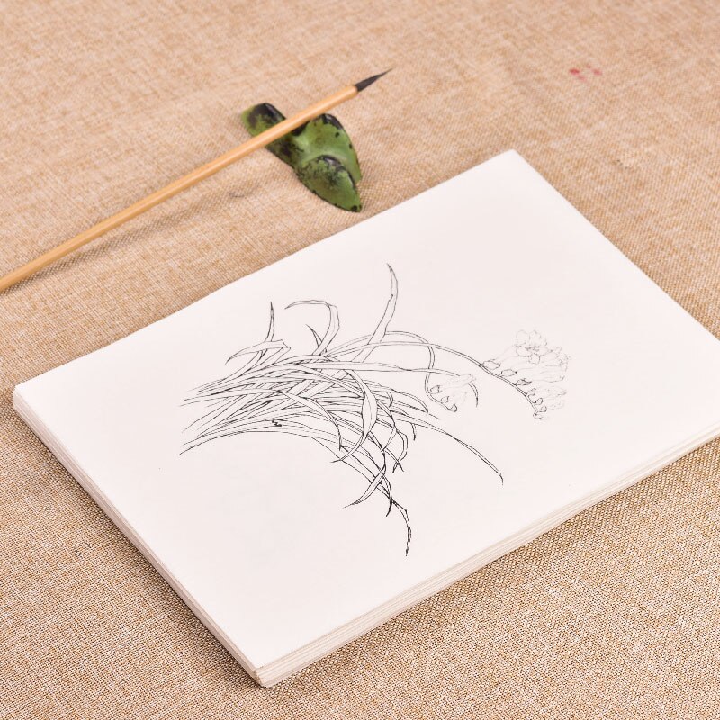 Dessin de fleurs en ligne chinoise, papier de traçage, fleur de Lotus, pêche, dessin, manuscrit, peinture à l&#39;aquarelle chinoise, pratique de la coloration