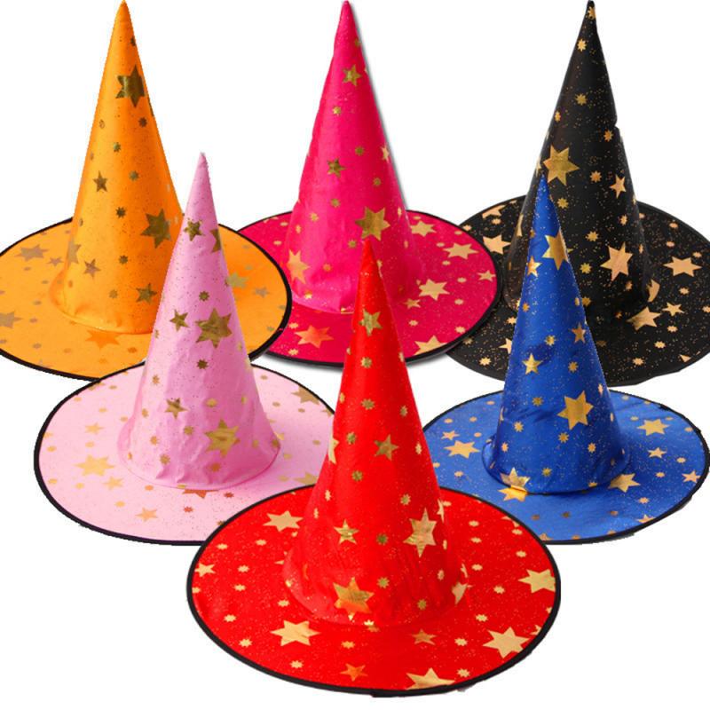 Halloween Witch Hats Masquerade Wizard Top Hat Party Cap Cosplay Costume Halloween Fancy Dress Decor for Adults Children