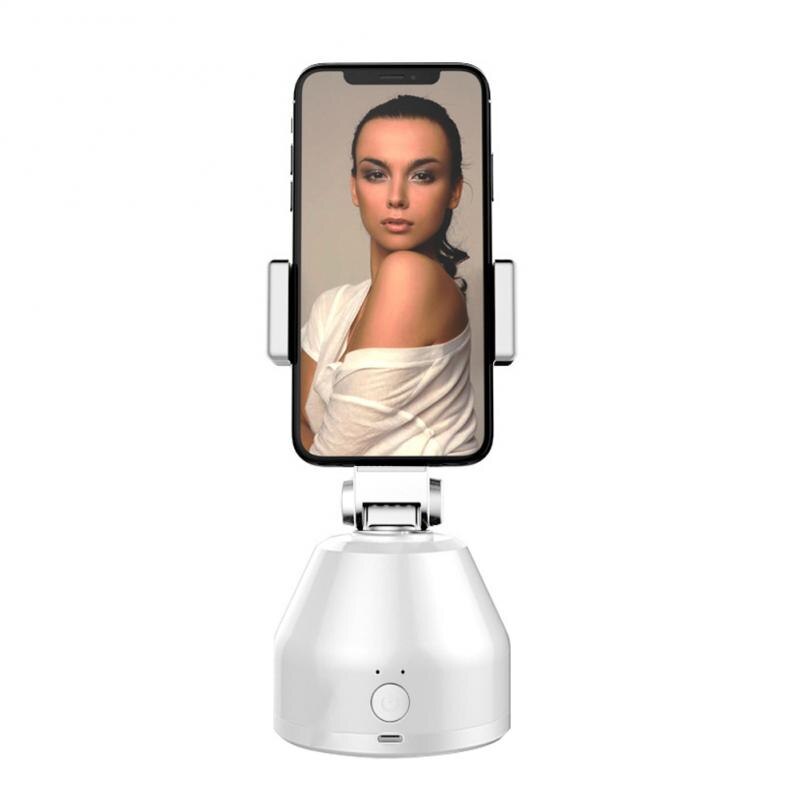 Smartphone Gimbal Stabilisator Auto Tracking Telefoon Houder 360 Rotatie Auto Gezicht Tracking Selfie Stick Compatibel Met Alle Telefoons: white