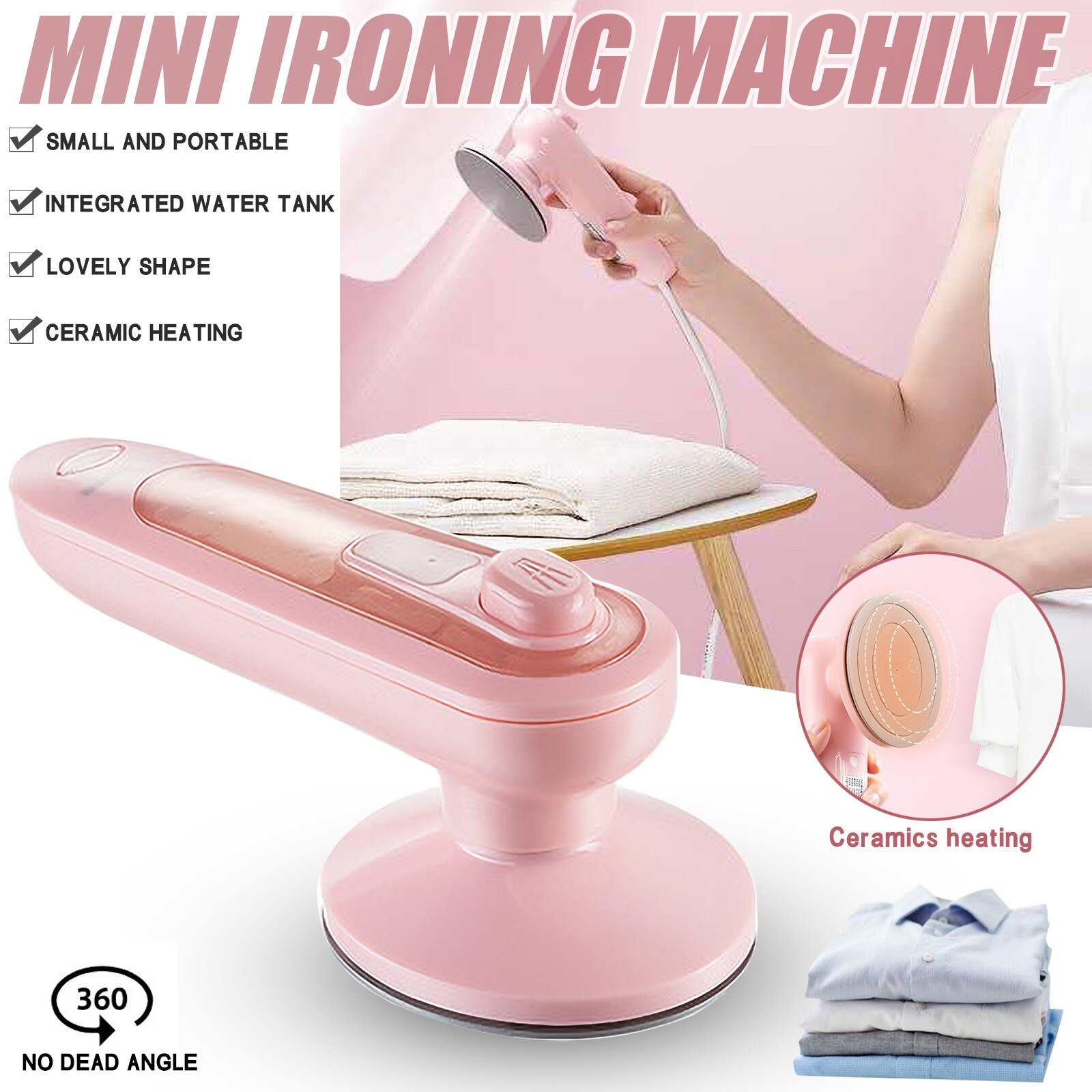 Plancha de vapor portátil de mano para ropa, generador de vapor con Control de temperatura para calentar rápidamente el dormitorio