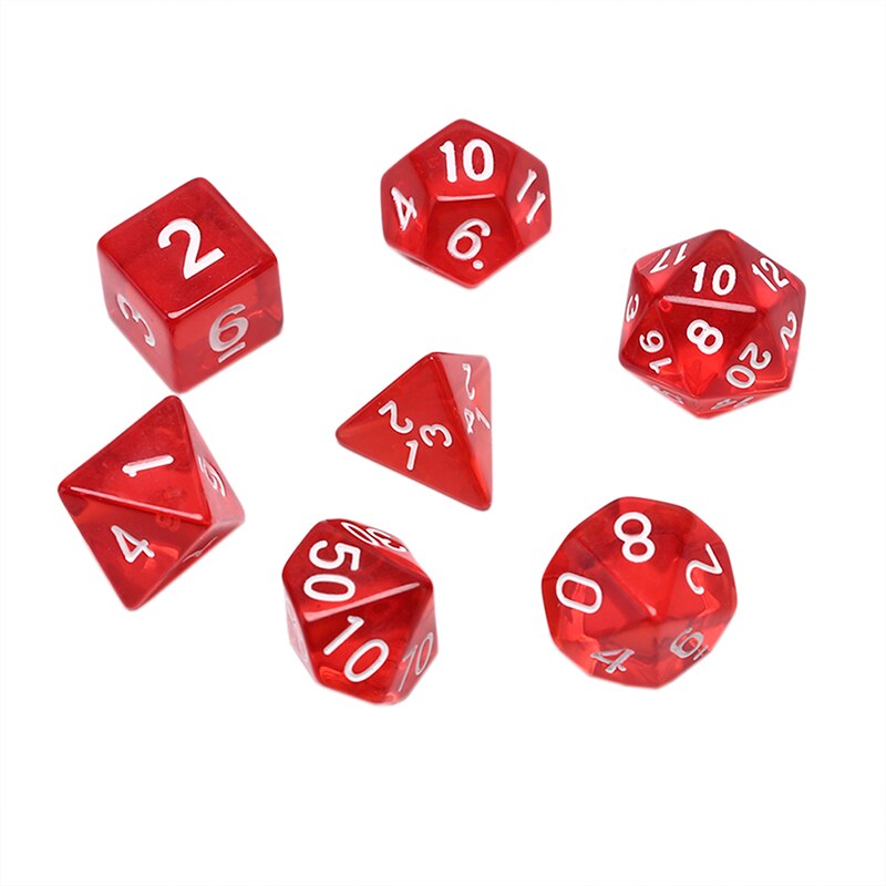 7 Stks/set Creatieve Game Dice D & D Kleurrijke Multicolor Dobbelstenen Gemengde