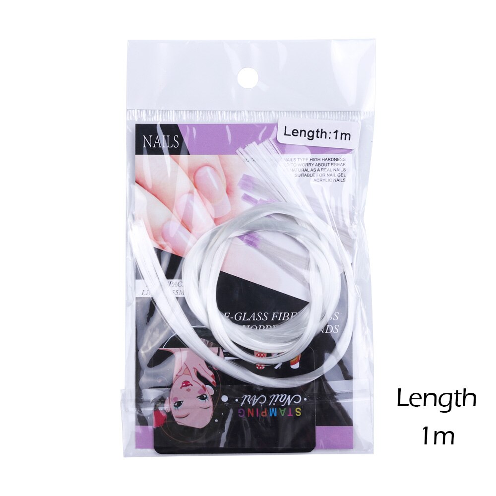 10pcs Fiberglass Nail Extension Wrap Zijde Set 1m 1.5m 2m Nagel Vorm Guider Tips Acryl Fiber glas Nagels Gebouw Tool SA952: 1m