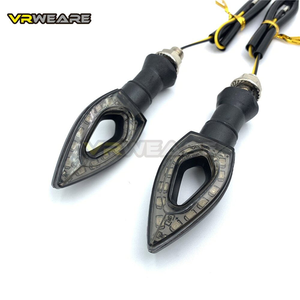 4 stk motorcykel hjerteform universal 12 led blinklys korte blinklys indikator blink blinker rav farve