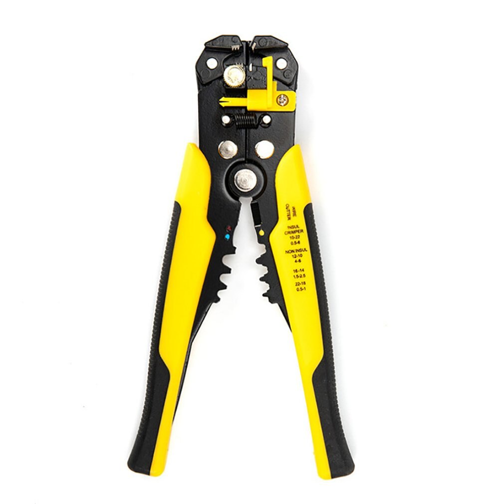 Multifunctions Wire Stripper Automatic Wire Stripper Crimping Pliers Wire Stripper Multiple Specifications Cutting: Yellow