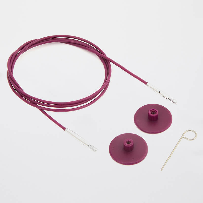 Knitpro vaihdettava neulekaapeli violetti kaapeli