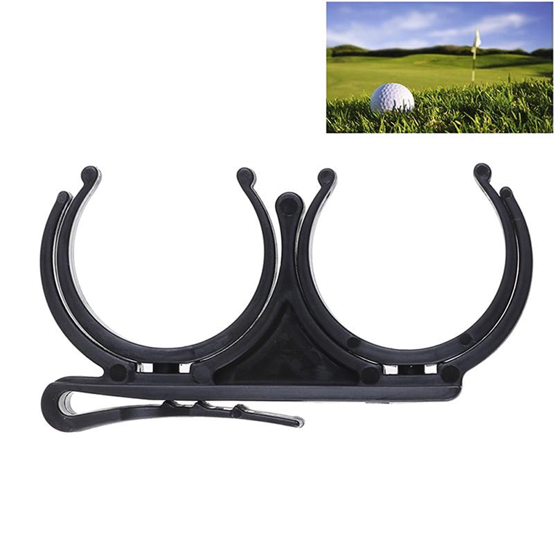 Golf Simple croquet clip Double ball clip Golf Ball Holder Clip Prop Organizer Sporting Training Accessory Golf bag