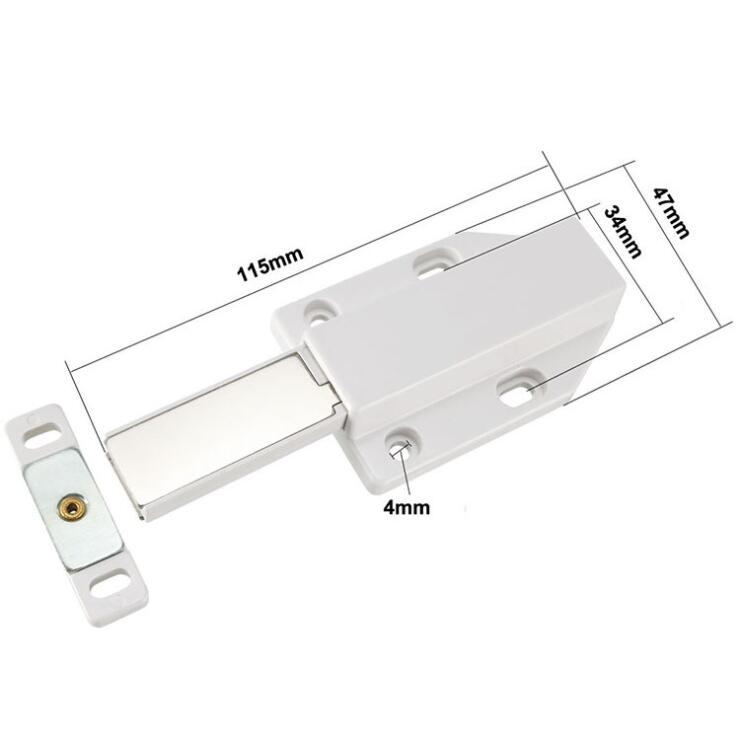 Magnetic Door stopper Strong anechoic rebound magnetic impact Invisible door push cabinet Single / double door knocker holder: 1pc Single-Door