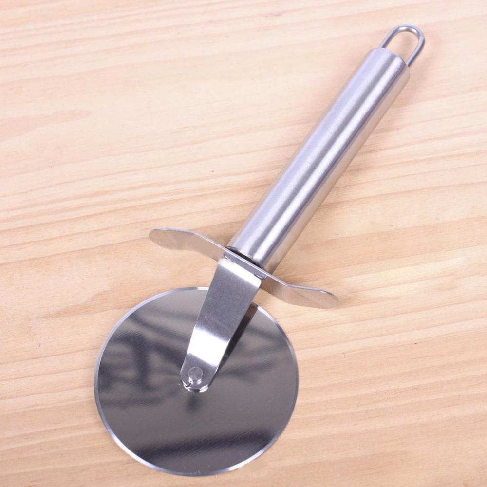 Cuchillo redondo para Pizza de tamaño pequeño, cuchillo para repostería de acero inoxidable, utensilios de cocina para hornear, cuchillo para rueda de pastel